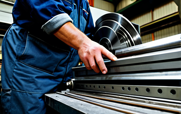 기계가공 기사 실기 작업 공정 - Lathe Operation**

"A skilled metalworker, fully clothed in appropriate workshop attire, carefully o...